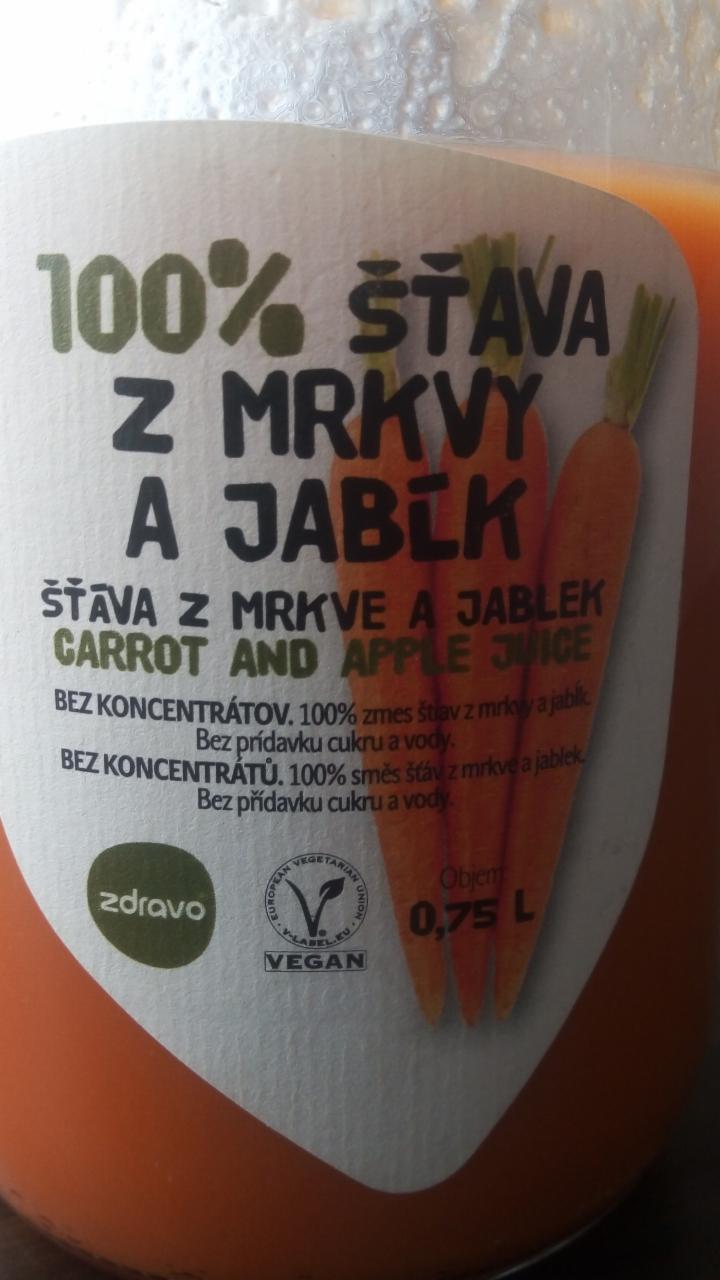 Fotografie - šťáva z mrkve a jablek 100%