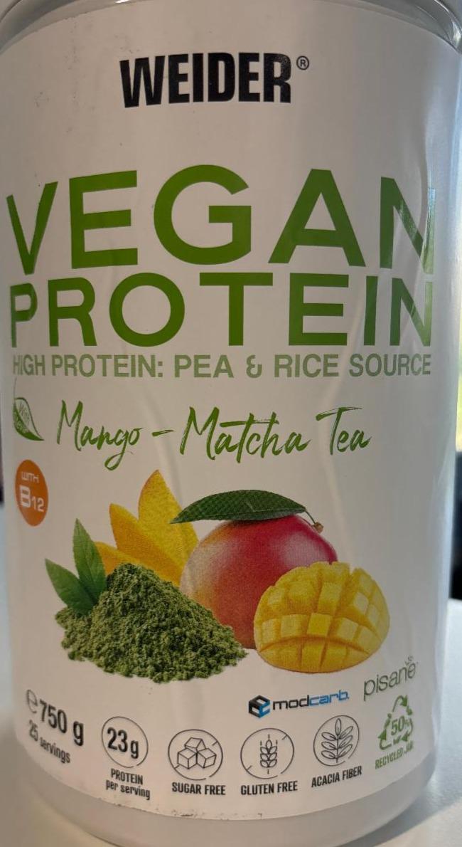 Fotografie - Vegan protein mango-matcha tea Weider