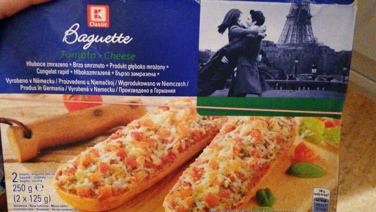 Fotografie - Baguette Kaufland rajčata a sýr