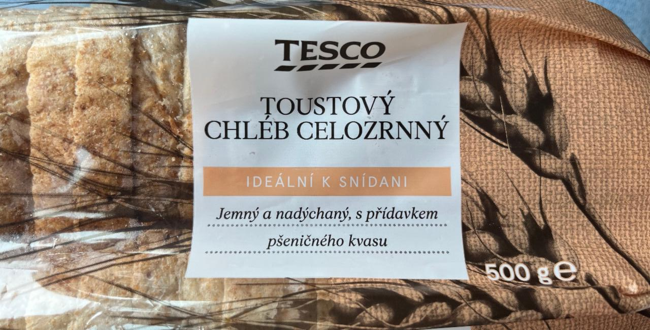 Fotografie - toustový chléb celozrnný krájený TESCO