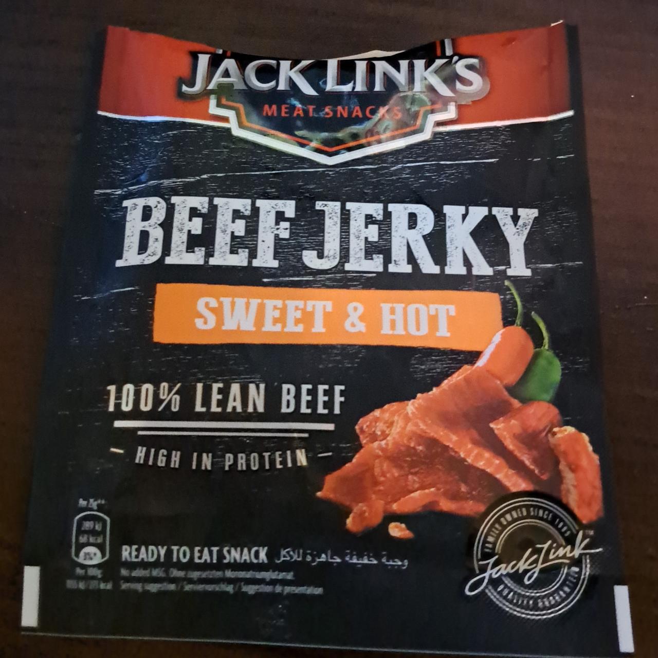 Fotografie - Beef Jerky Sweet & Hot Jack Link's