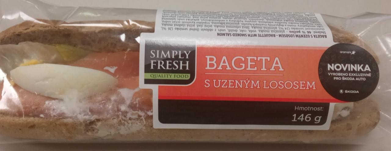 Fotografie - Bageta s uzeným lososem Simply Fresh