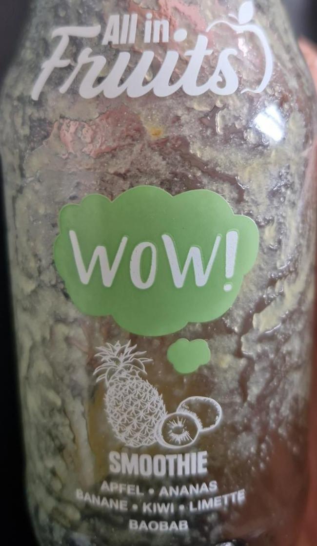 Fotografie - Wow! Smoothie Apfel Ananas Banane Kiwi Limette Baobab All In Fruits