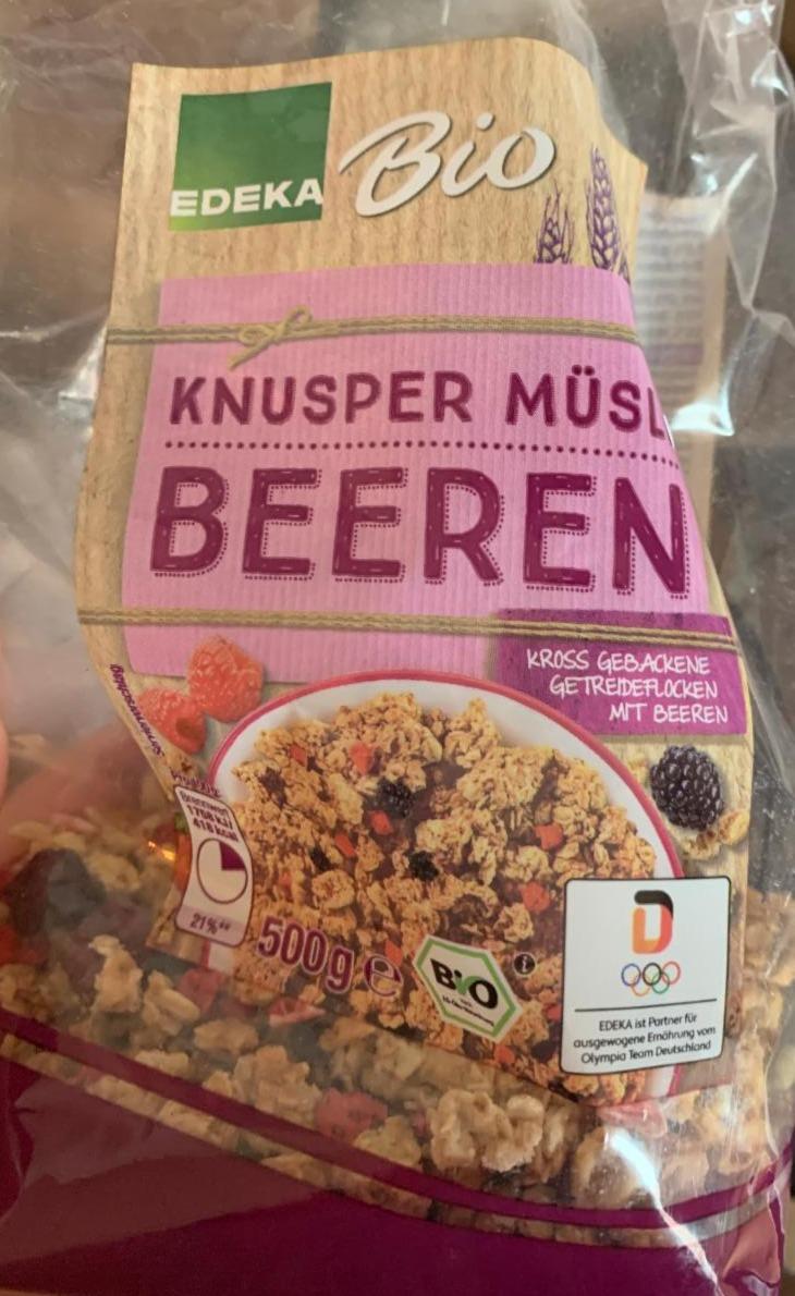 Fotografie - Knusper Müsli Beeren Edeka Bio