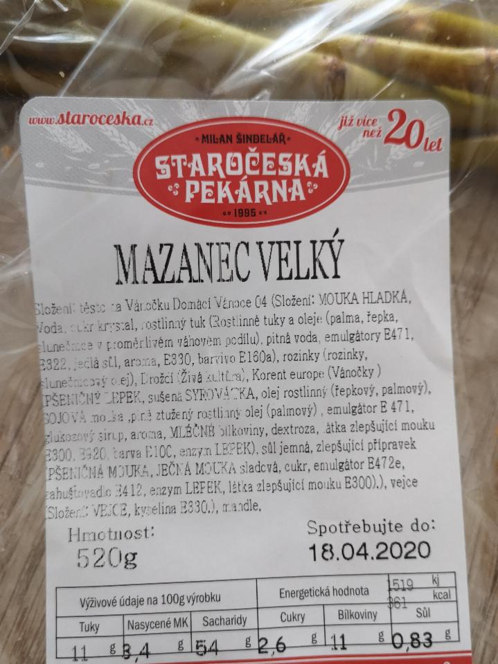 Fotografie - Mazanec velký Staročeská pekárna