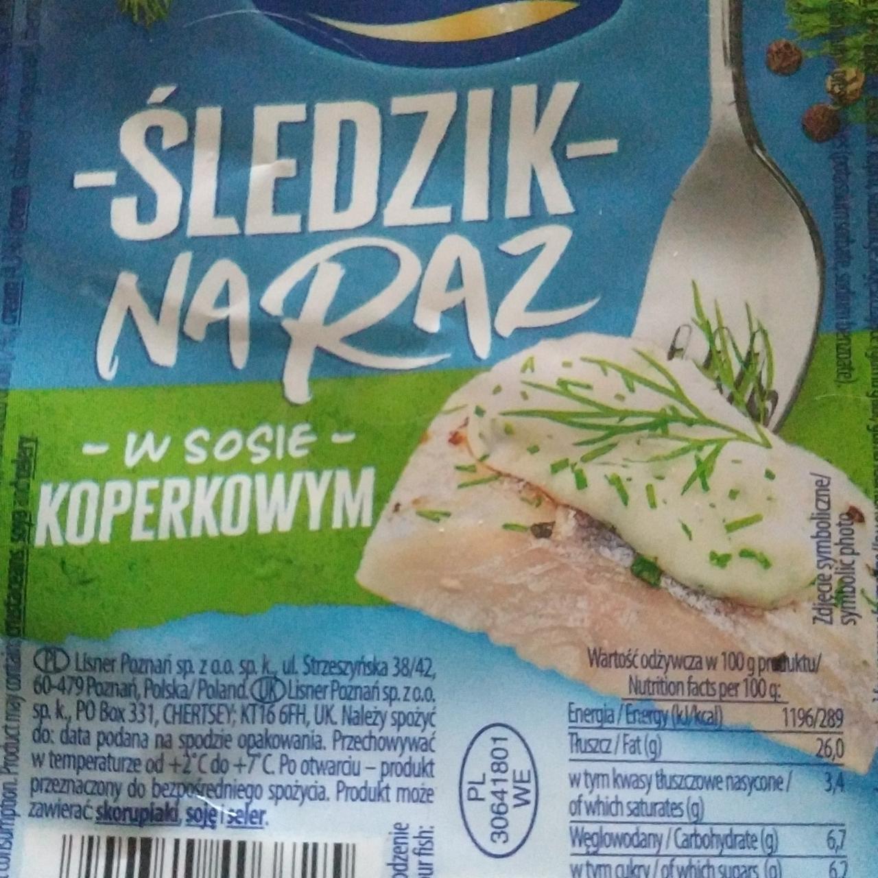 Fotografie - Śledzik Naraz w sosie koperkowym Lisner