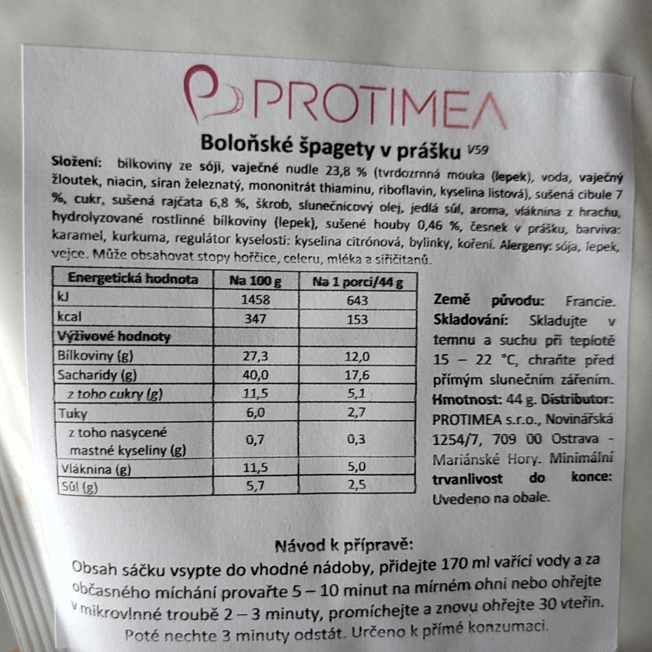 Fotografie - Boloňské špagety v prášku Protimea