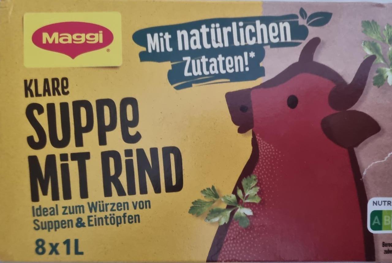 Fotografie - Klare supe mit rind Maggi