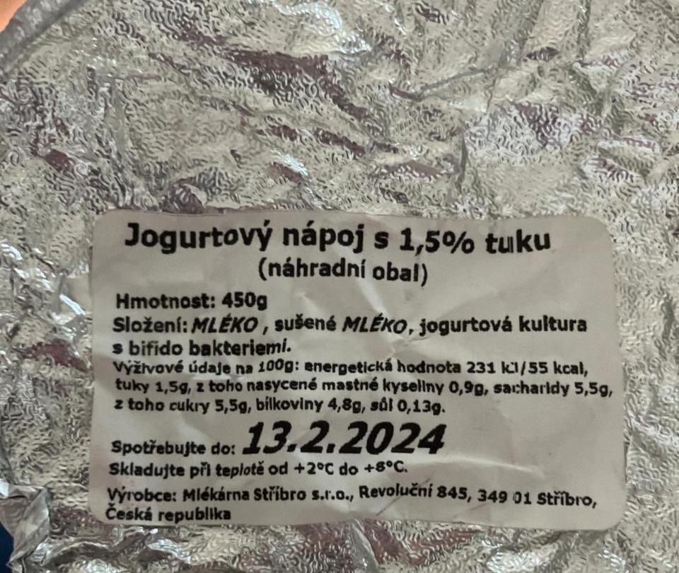 Fotografie - Jogurtový nápoj s 1,5% tuku