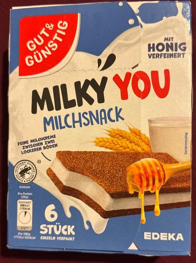 Fotografie - Milky you milchsnack Gut&Günstig