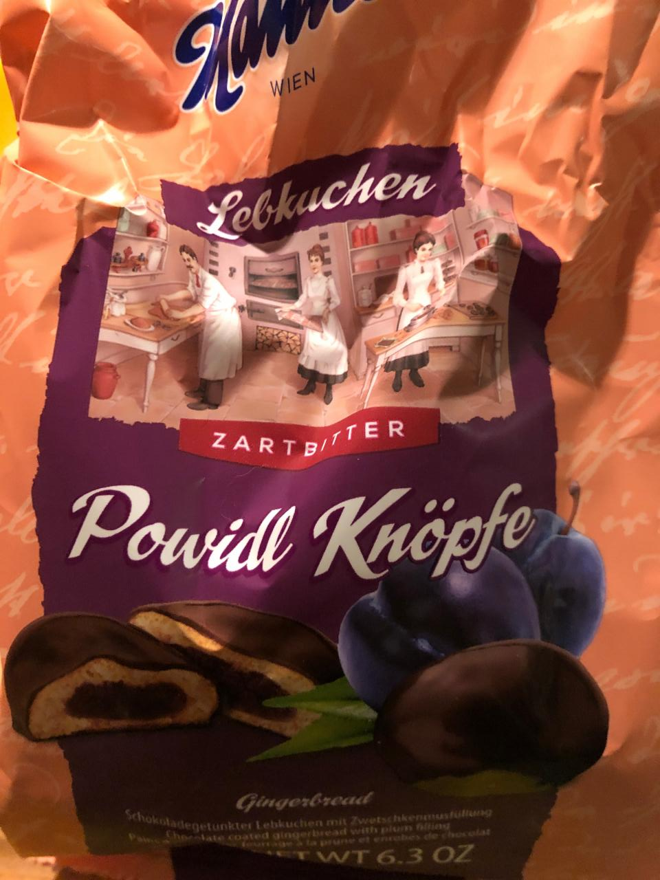 Fotografie - Lebkuchen zartbitter Powidl Knöpfe Manner