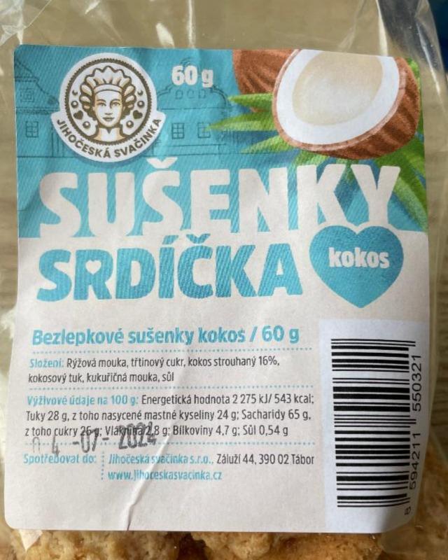 Fotografie - Sušenky srdíčka kokos Jihočeská svačinka