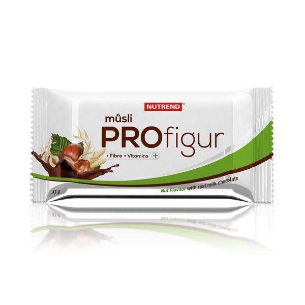 Fotografie - Profigur müsli nut flavour with real milk chocolate (polozalitá oříšek) Nutrend