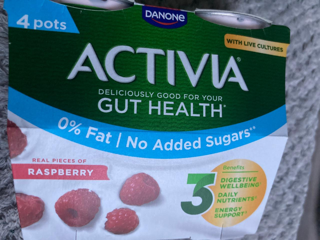 Fotografie - Activia gut health raspberry Danone