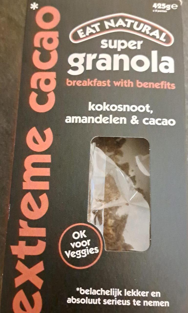 Fotografie - super granola kokosnoot, amandelen & cacao Eat Natural