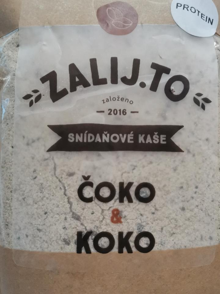 Fotografie - Snídaňová kaše Čoko & Koko Protein Zalij.to