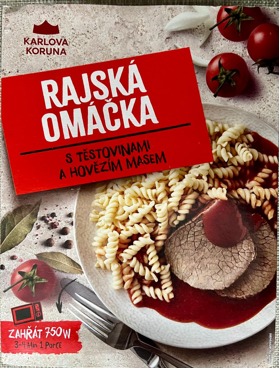 Fotografie - Rajská omáčka s těstovinami a hovězím masem Karlova Koruna