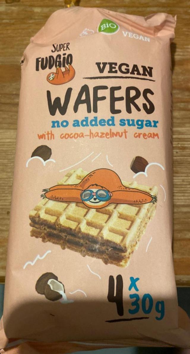 Fotografie - Vegan Bio Wafers with cocoa-hazelnut cream Super Fudgio