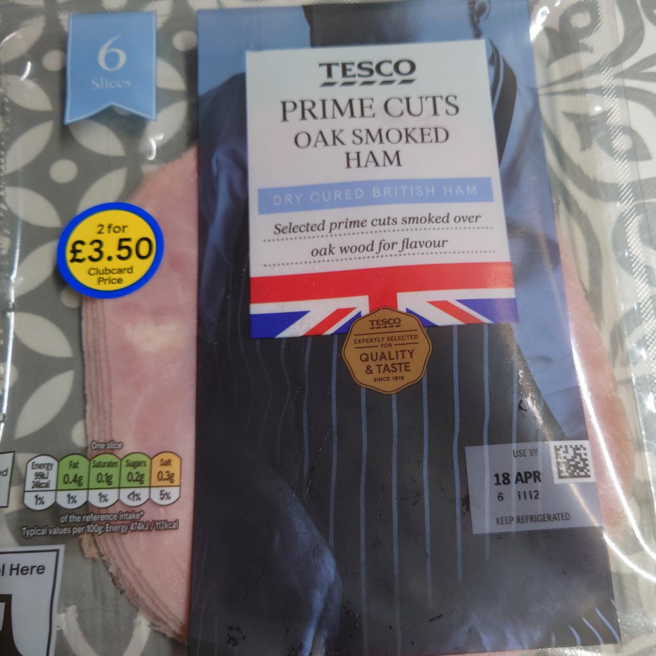 Fotografie - Prime cuts oak smoked ham Tesco