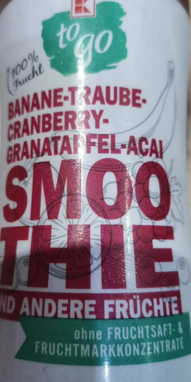 Fotografie - Smoothie Banane-traube-cranberry-granatapfel-acai K-to go