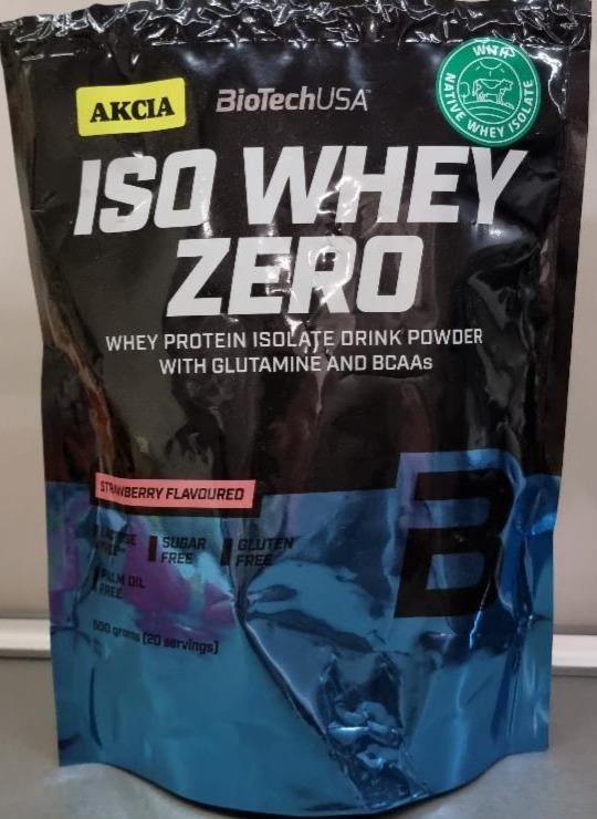 Fotografie - ISO WHEY ZERO Strawberry flavoured BioTechUSA