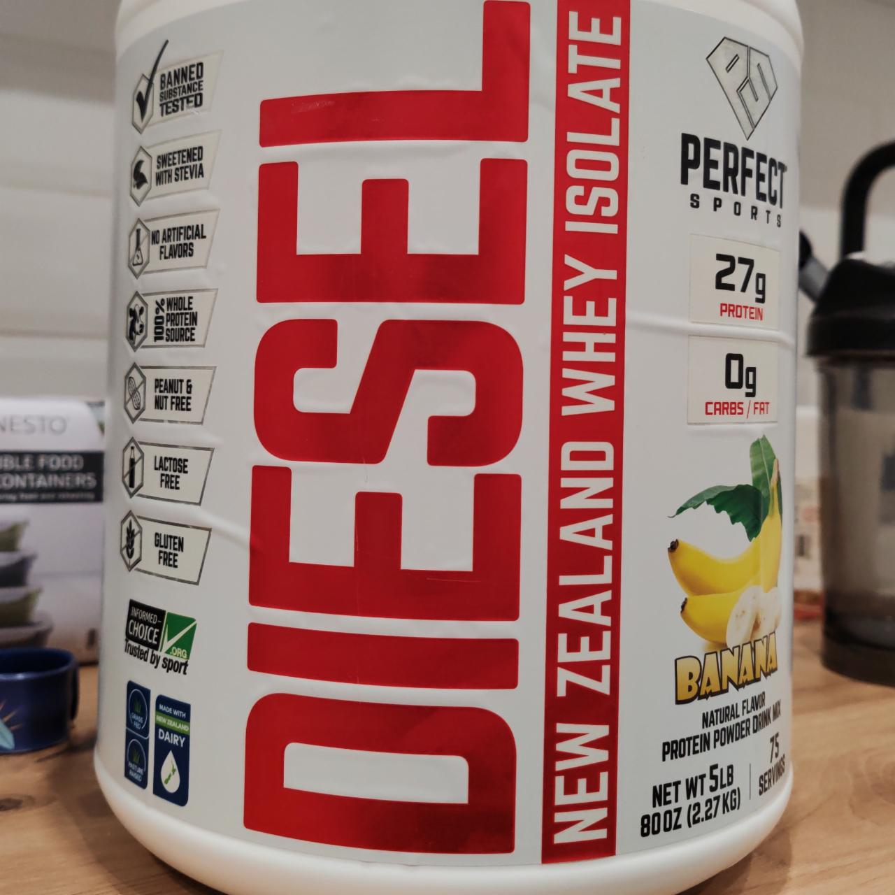 Fotografie - New Zealand Whey Isolate Banana Diesel