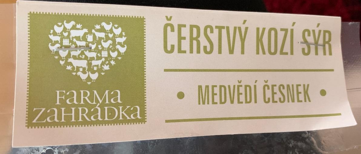 Fotografie - Čerstvý kozí sýr medvědí česnek Farma Zahrádka