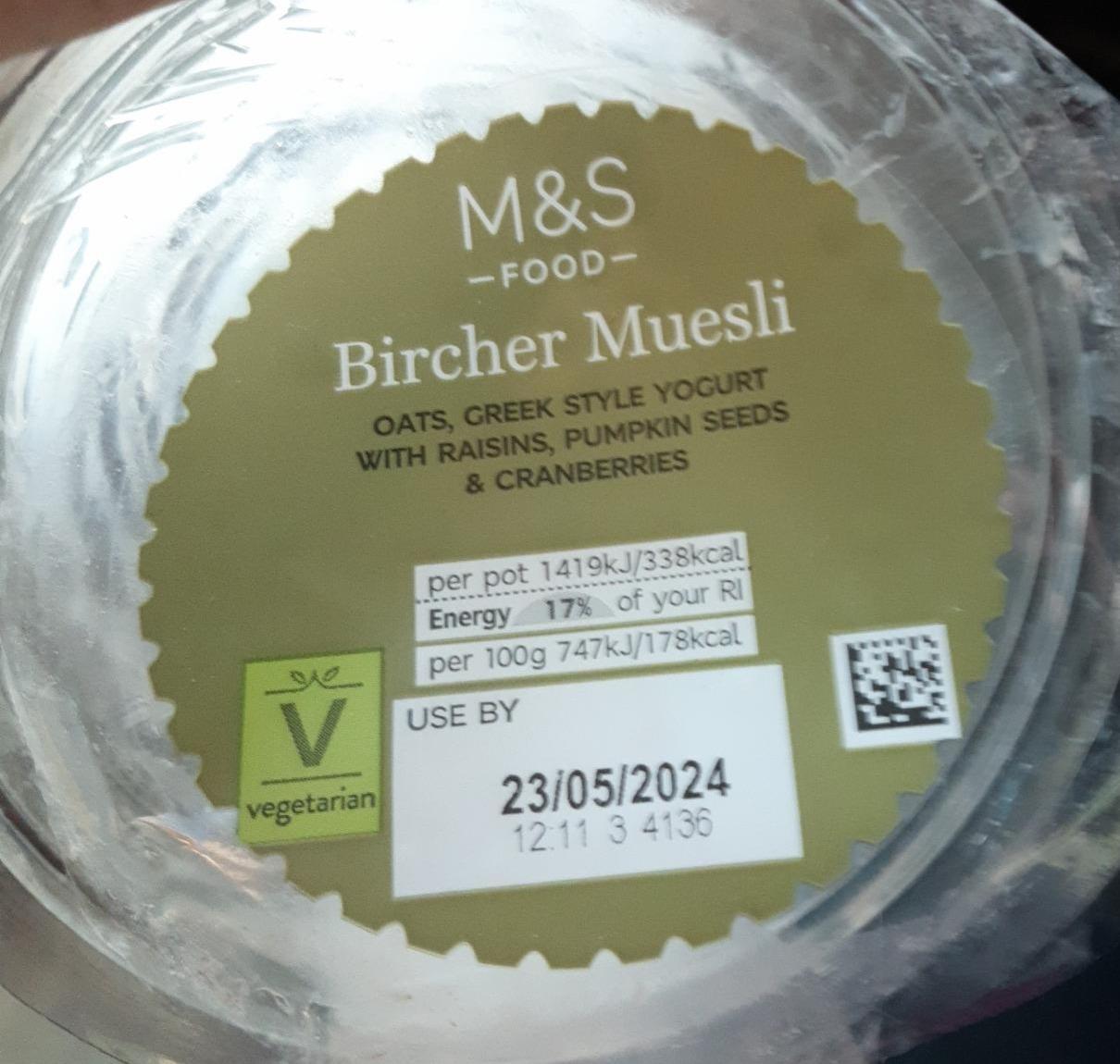 Fotografie - Bircher muesli M&S Food