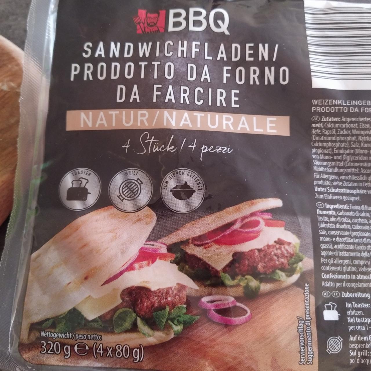 Fotografie - Sandwichfladen natur BBQ