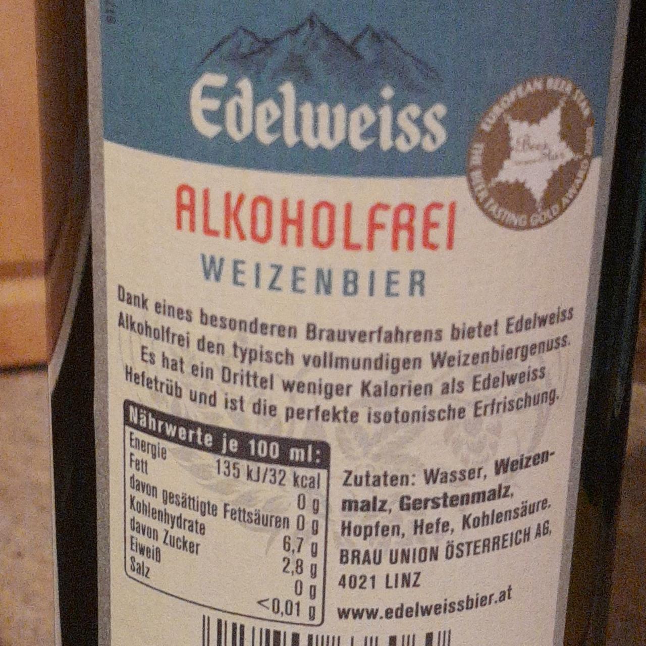 Fotografie - Alkoholfrei Weizenbier Edelweiss