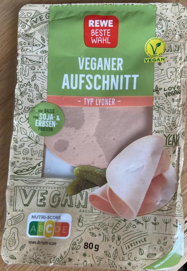 Fotografie - Veganer Aufschnitt Typ Lyoner REWE Beste Wahl