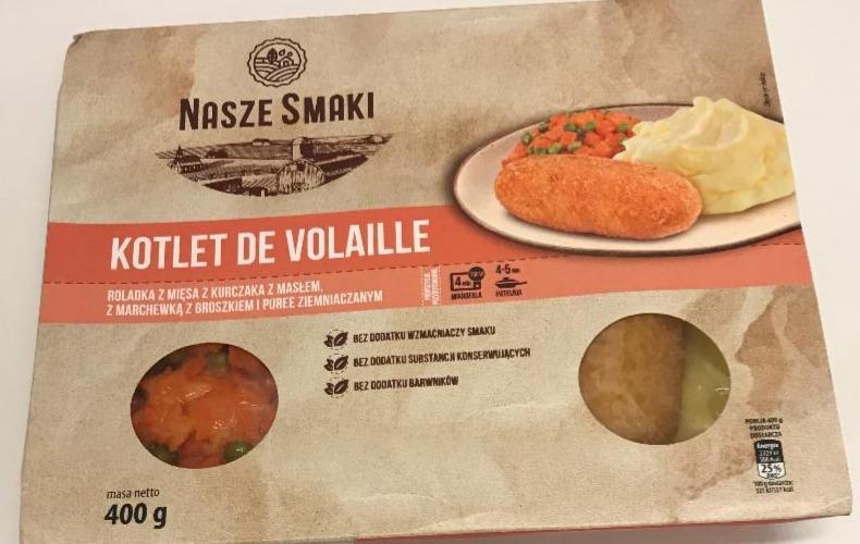 Fotografie - Kotlet de volaille z puree ziemniaczanym i marchewką Nasze Smaki