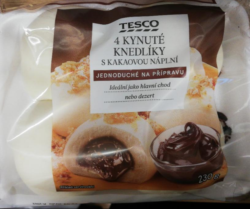 Fotografie - Kynuté knedlíky s kakaovou náplní Tesco