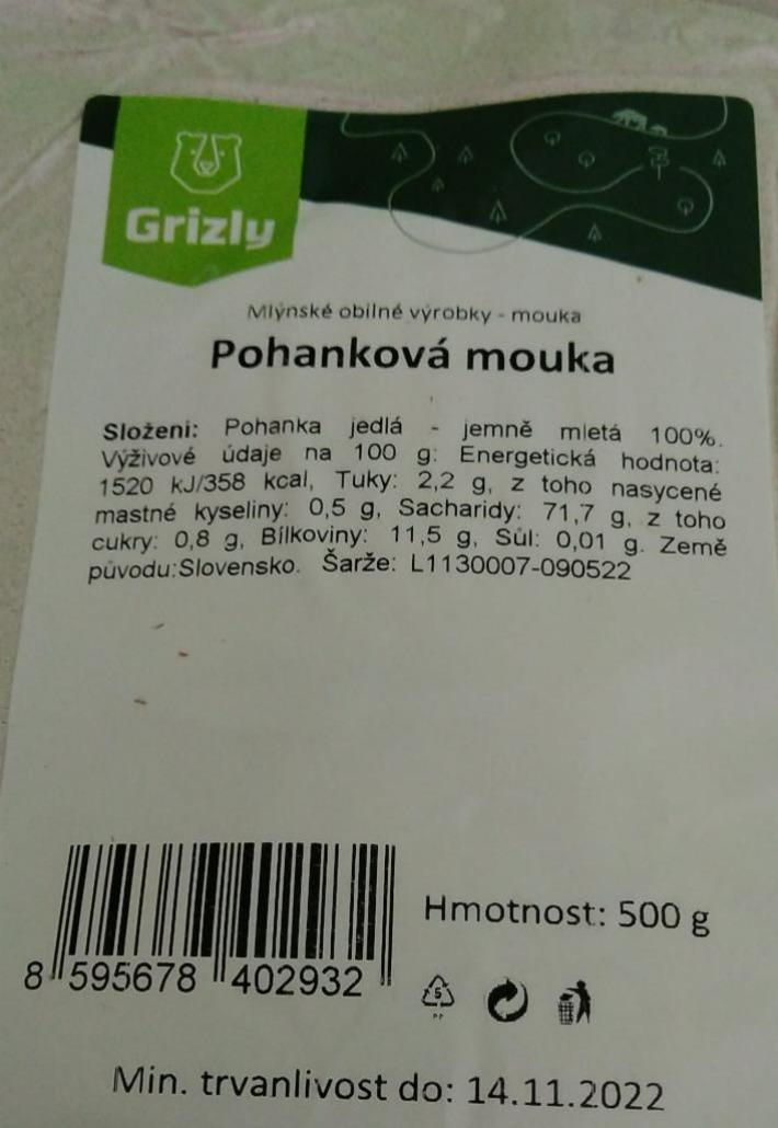 Fotografie - Pohanková mouka Grizly