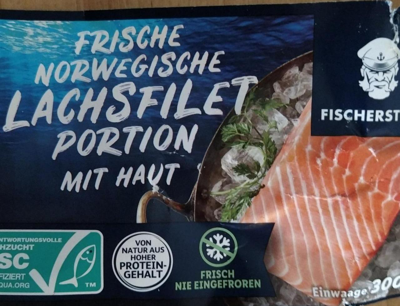 Fotografie - Frische norwegische Lachsfilet FischerStolz