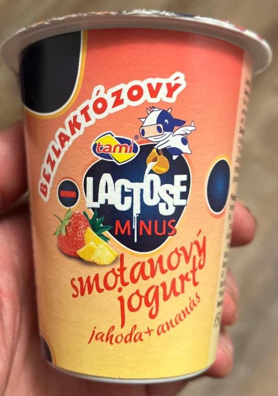 Fotografie - Bezlaktózový smotanový jogurt jahoda+ananás Tami