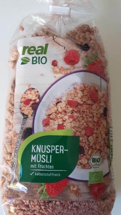 Fotografie - Knusper-Müsli mit Früchten Real bio