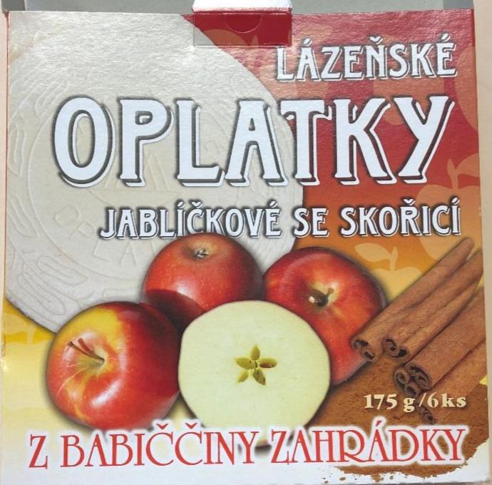 Fotografie - lázeňské oplatky jablíčkové se skořicí