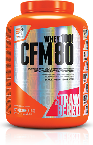 Fotografie - Whey 100! CFM 80 strawberry Extrifit