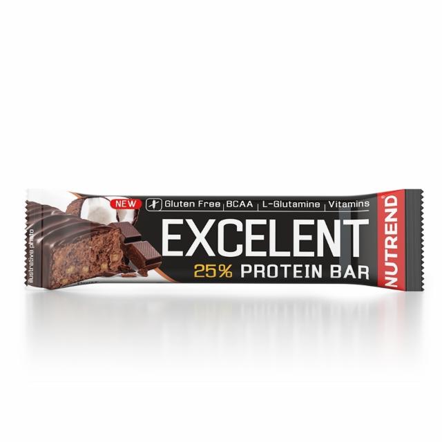 Fotografie - Excelent 25% protein bar chocholate with coconut (čokoláda s kokosem v mléčné čokoládě) Nutrend