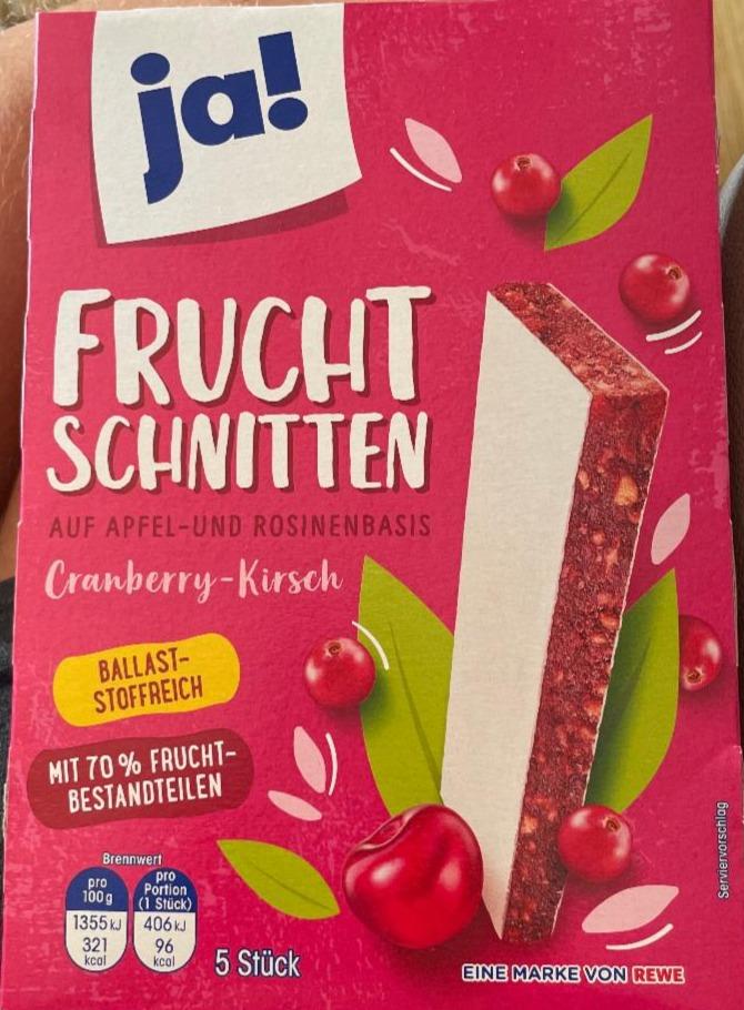 Fotografie - Frucht Schnitten Cranberry-Kirsch Ja!