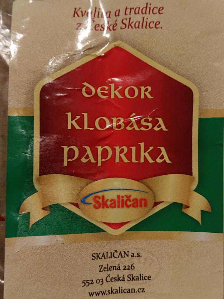 Fotografie - Klobása Dekor paprika Skaličan