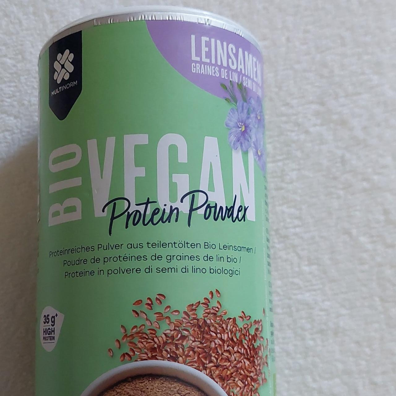 Fotografie - Bio vegan protein powder leinsamen graines de lin Multinorm