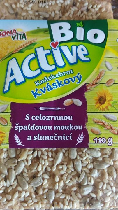 Fotografie - BIO Active knäckebrot s celozrnnou špaldovou moukou a slunečnicí