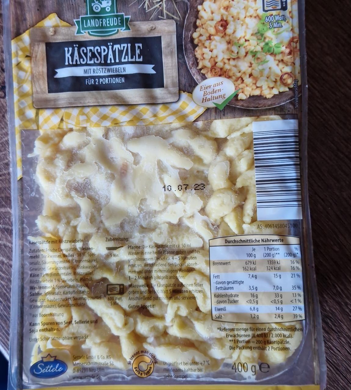 Fotografie - Käsespätzle mit Röstzwiebeln Settele