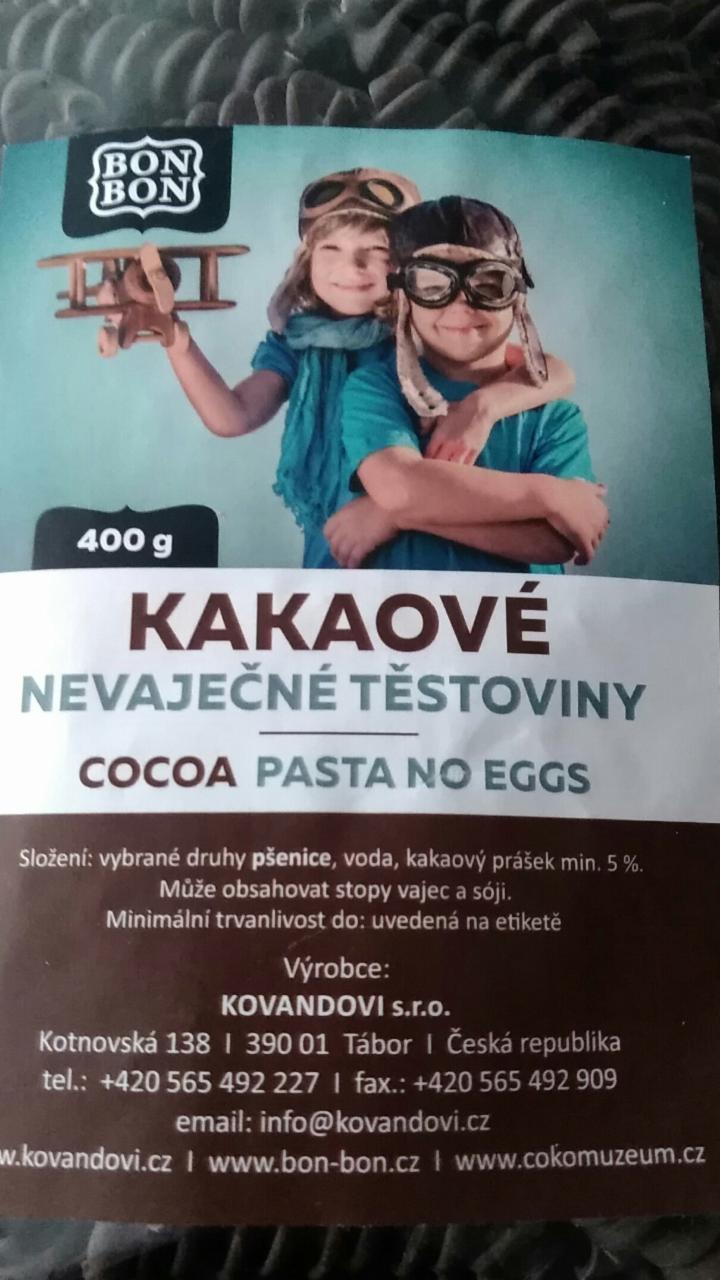 Fotografie - Kakaové nevaječné těstoviny Bon Bon