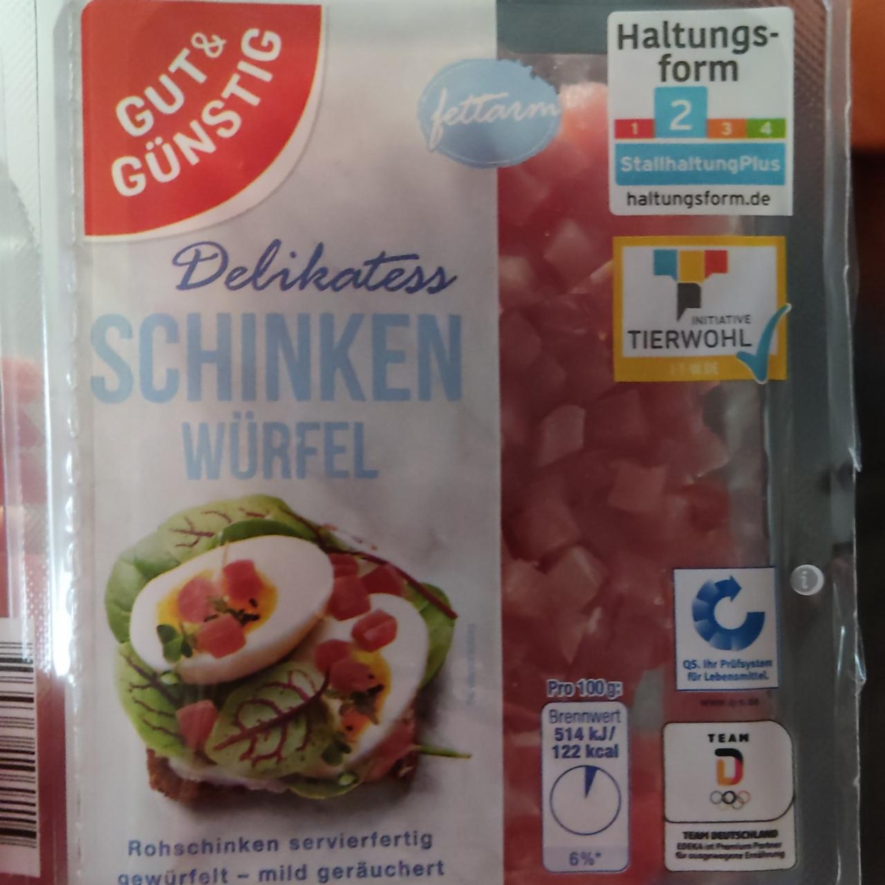 Fotografie - Delikatess Schinken Würfel Gut&Günstig