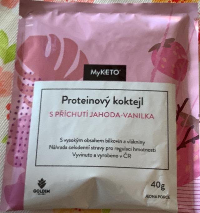 Fotografie - proteinový koktejl jahoda vanilka myKETO