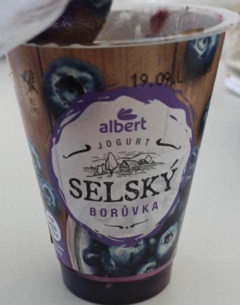 Fotografie - jogurt selský borůvka Albert