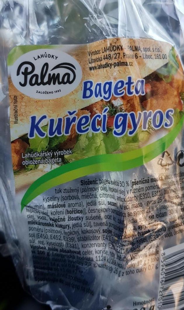 Fotografie - Bageta kuřecí gyros Lahůdky Palma